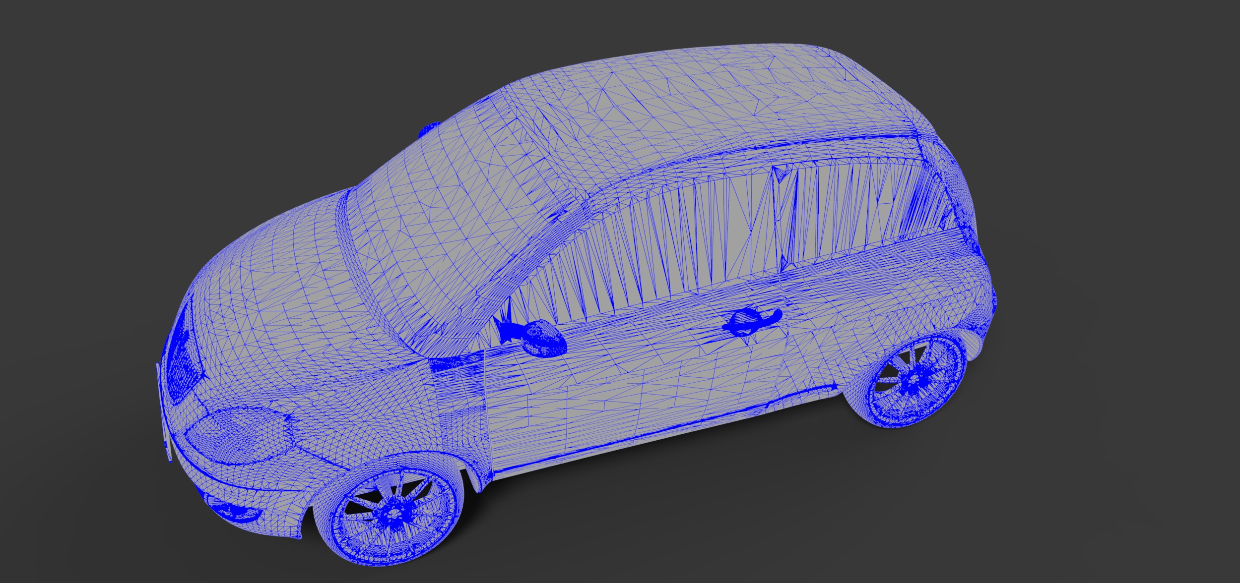 蓝旗亚Lancia Ypsilon轿车外壳模型3D图纸 Solidworks设计